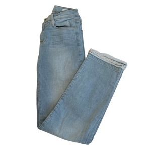 FRAME | Le High Straight Double Raw Jeans In Alcott wash | size 25